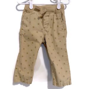 Star Print Khaki Pants